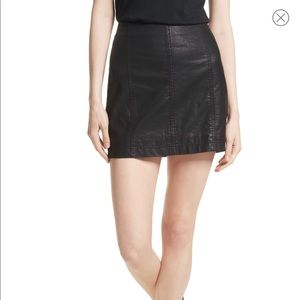 Free People Vegan Leather Skirt
